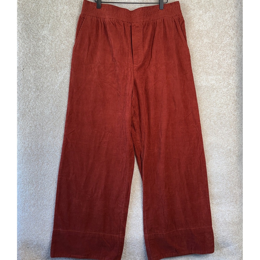 NWT Anthropologie MAEVE Wide Leg Corduroy Trouser Pants Size Large - Picture 2 of 11